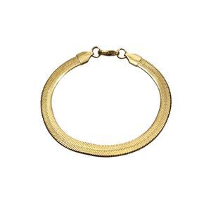 Gold Herringbone Bracelet 5.5 mm, 7 inches long‎